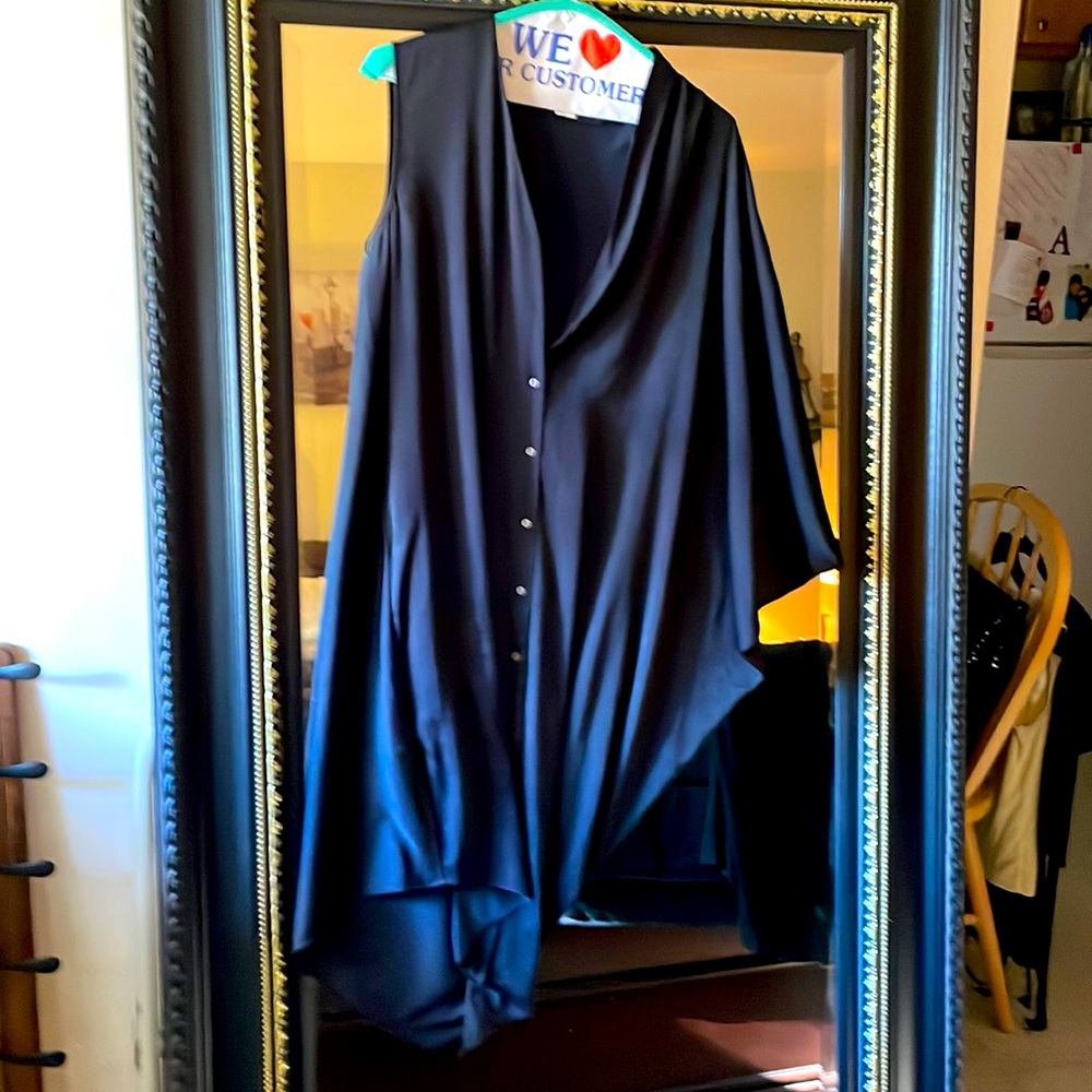 Black medium Helmut Lang asymmetric dress